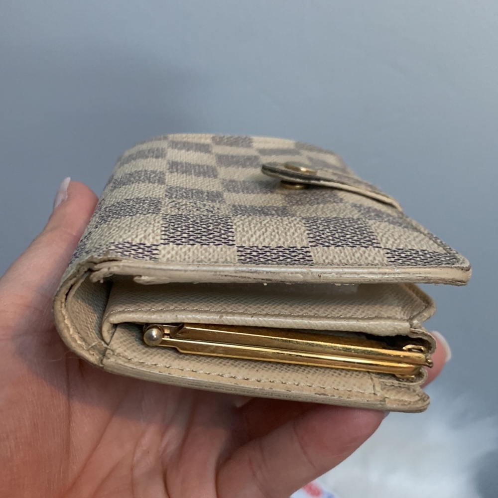 2006 authentic Louis Vuitton Damier Azur (DA) kisslock wallet French purse - Picture 2 of 16